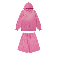 Denim Trs Pink Set
