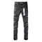 Purple Gradient Grey Ripped Jeans