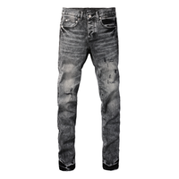 Purple Grey Ripped Jeans
