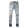 Purple Light Blue Patch Jeans
