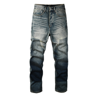 Purple Flared Blue Jeans