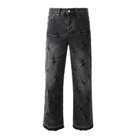 Purple Flared Black Jeans