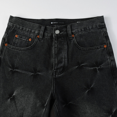 Purple Flared Black Jeans
