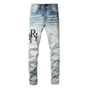 Amr Staggered Gradient Blue Jeans