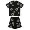 Denim Trs Black Grey Short set
