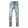 Amr Light Blue Patch Jeans