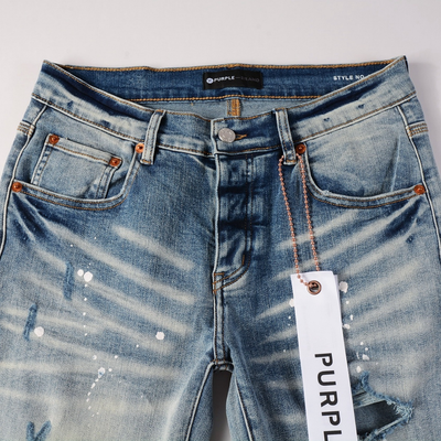 Purple Gradient Ripped Jeans