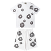 Denim Trs White Grey Short set
