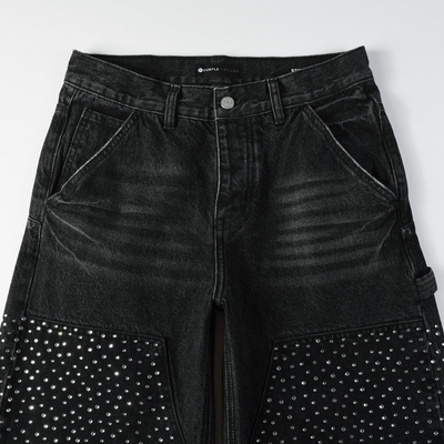 Purple Black Diamonds Jeans