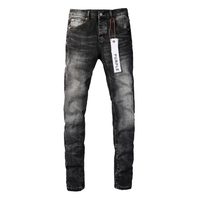 Purple Gradient Black Jeans