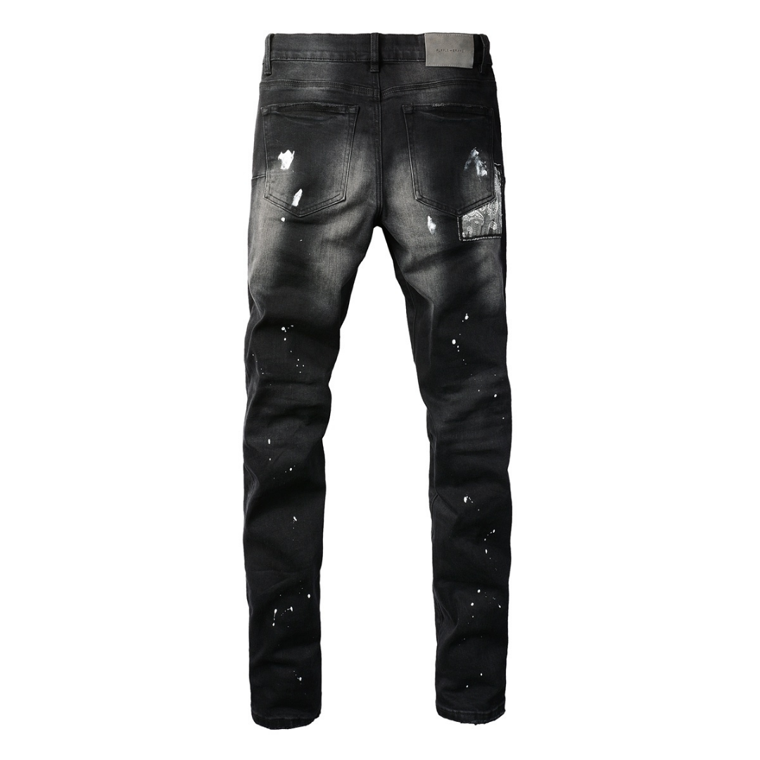 Purple Bandana Black Jeans