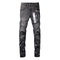 Purple Paint Ripped Jeans