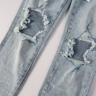 Purple Triple Ripped Jeans