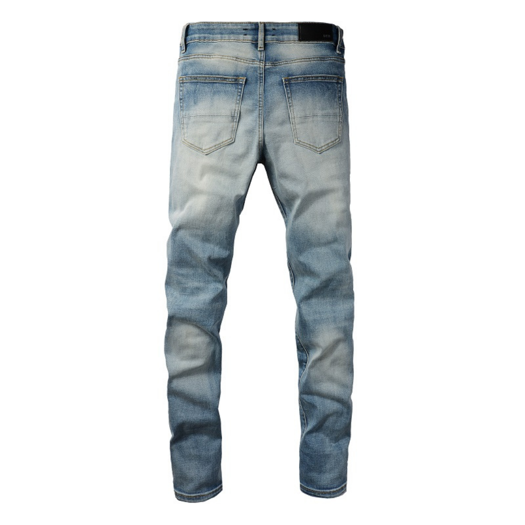 Amr Red Diamond Patch Jeans