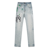 Amr Staggered Blue Jeans