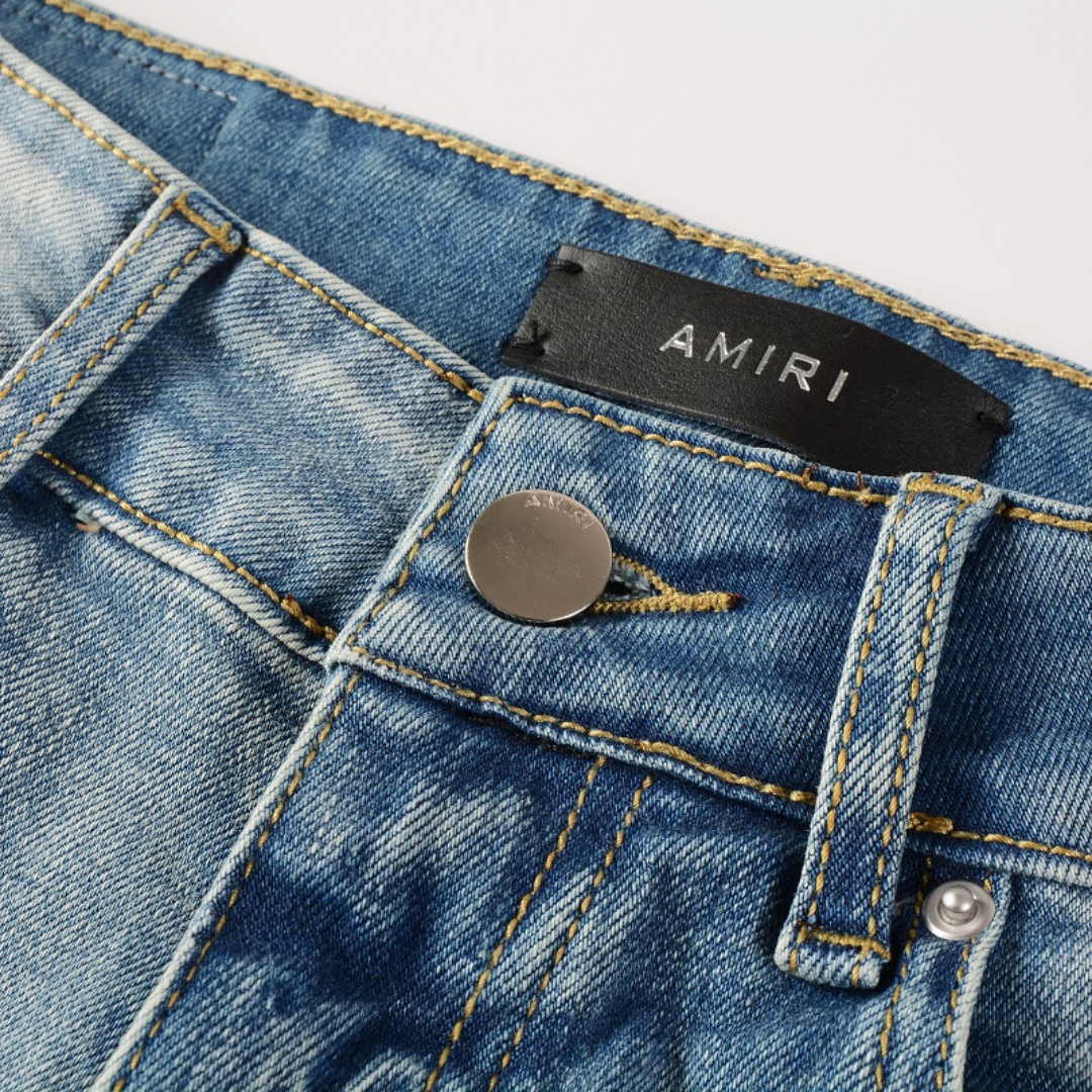 Amr Red Diamond Patch Jeans