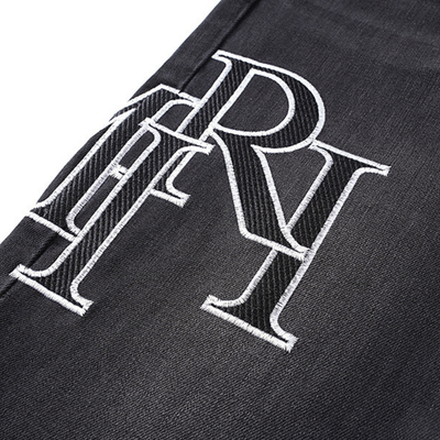 Amr Staggered Logo Jeans