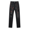 Purple Distressed Paint Jeans