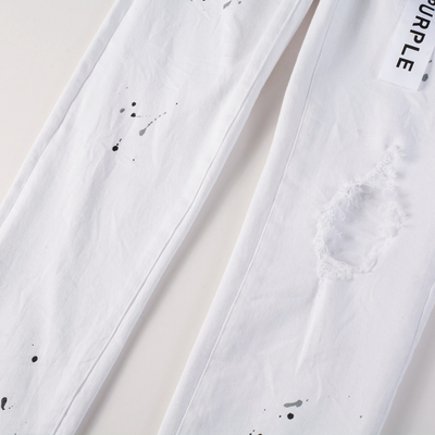 Purple White Paint Jeans