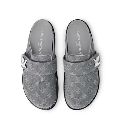 "LV" Slides Grey