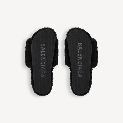 "Balenci" Fur Slides