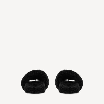 "Balenci" Fur Slides